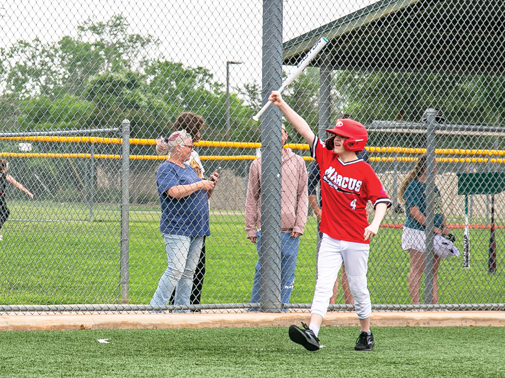 Jacob "Powerjack" Lovelady acknowledges his fans as he steps to the plate.