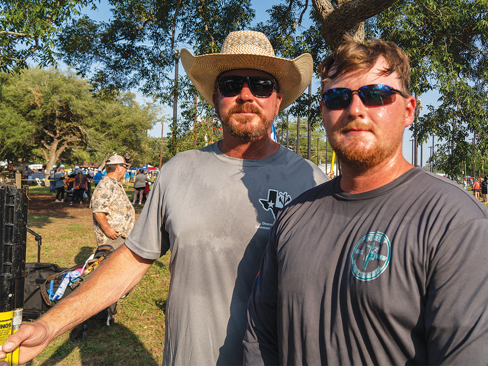 CoServ Lineman Apprentice Mason Horton and his father Ethan Horton.