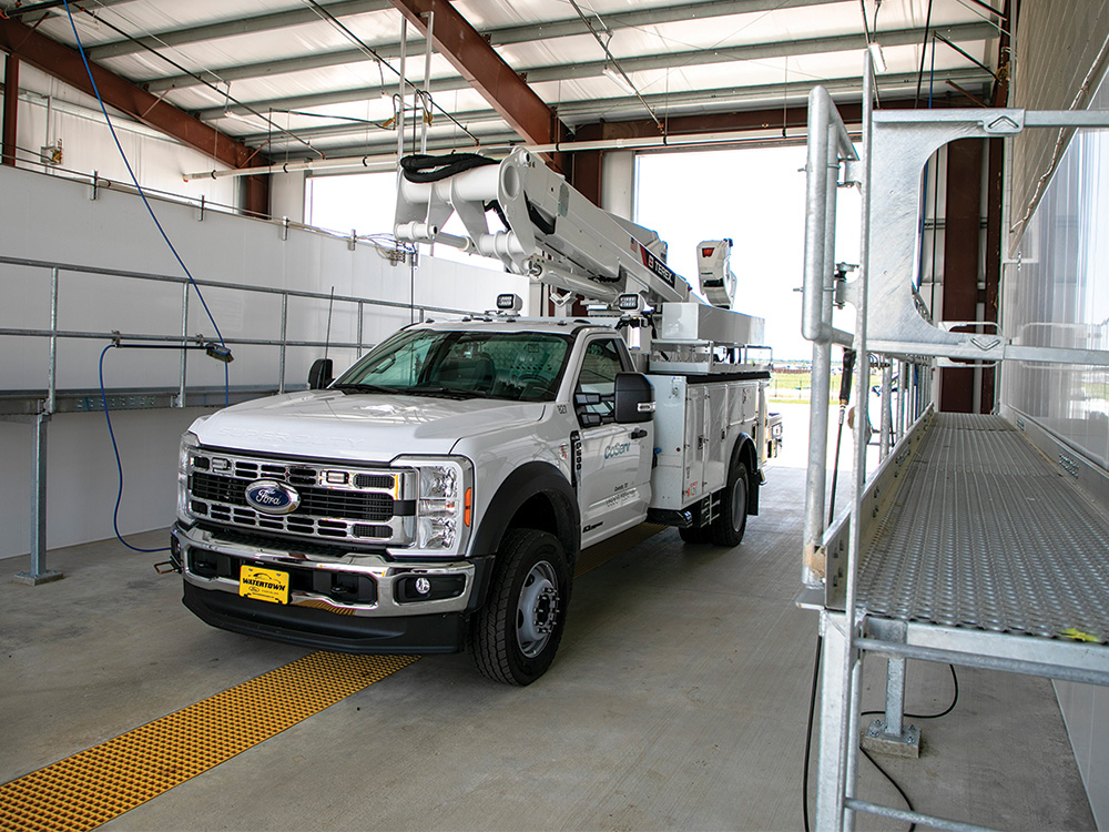 The new wash bays will keep CoServ’s fleet clean after long days in the field. 