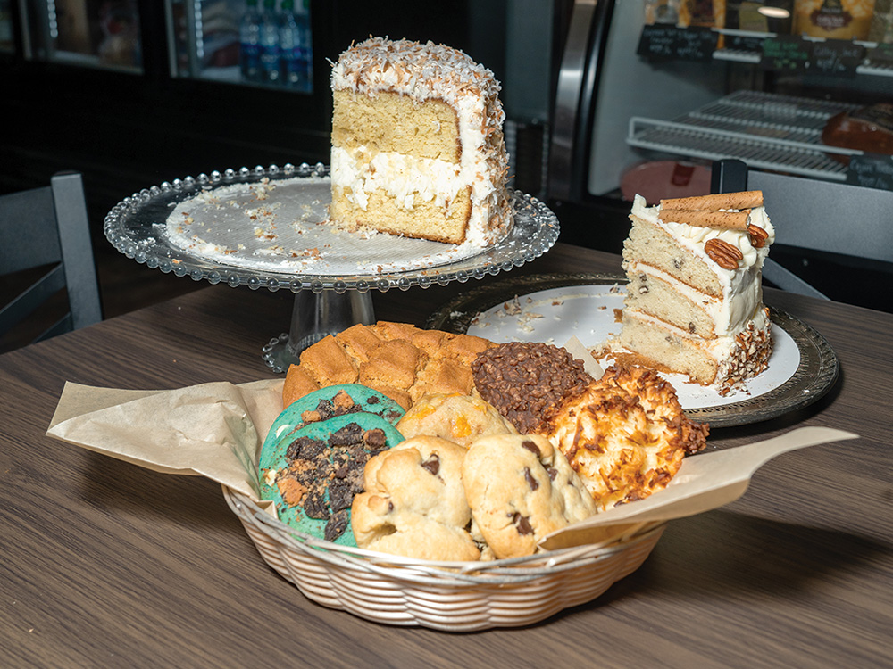 Some of the many baked goods you can find at Mercantile 1887. They bake fresh cookies and cakes every week.