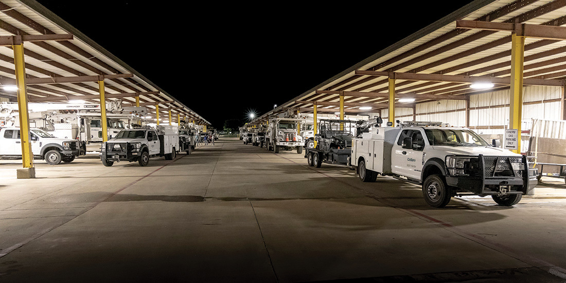 Crews leave for Georgia to assist Washington EMC. Photo by KEN OLTMANN