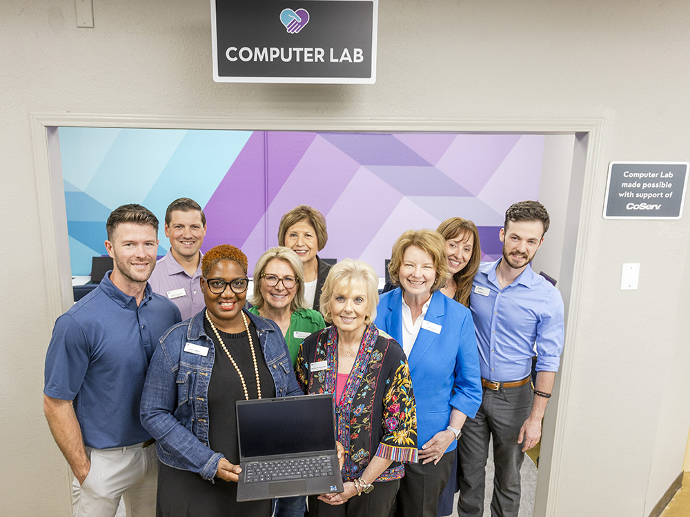 All Community Outreach (ACO) hosted a ribbon cutting for their new Learning Center, that included 15 laptop computers, monitors and related computer accessories donated by CoServ.