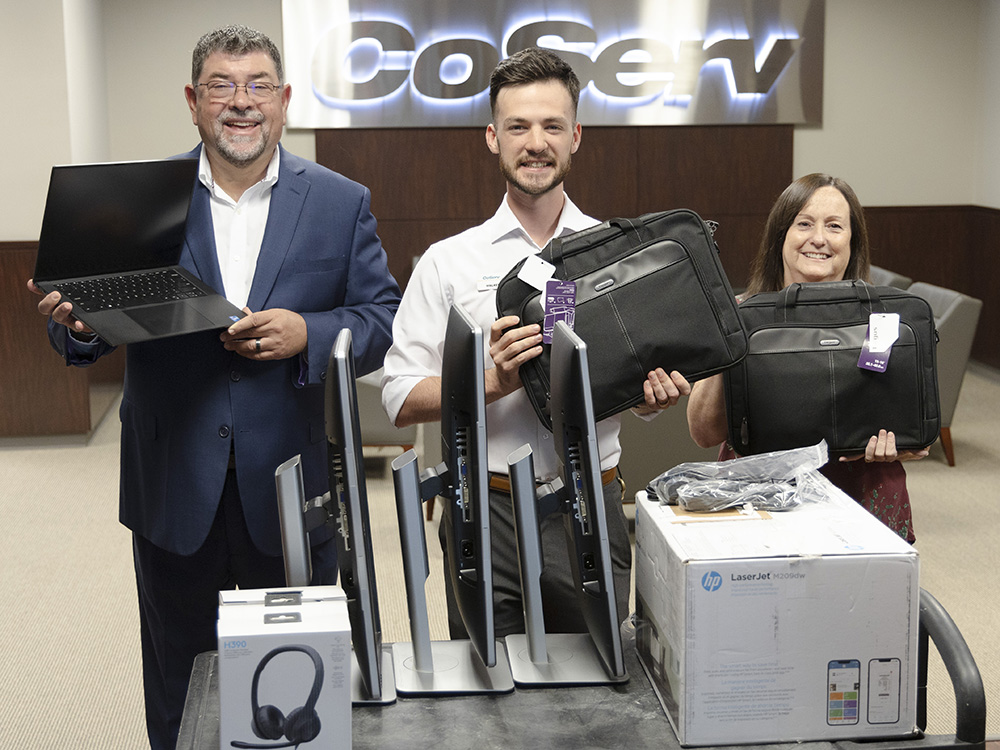 CoServ donated five refurbished laptops to Neighbors Nourishing Neighbors this year. 