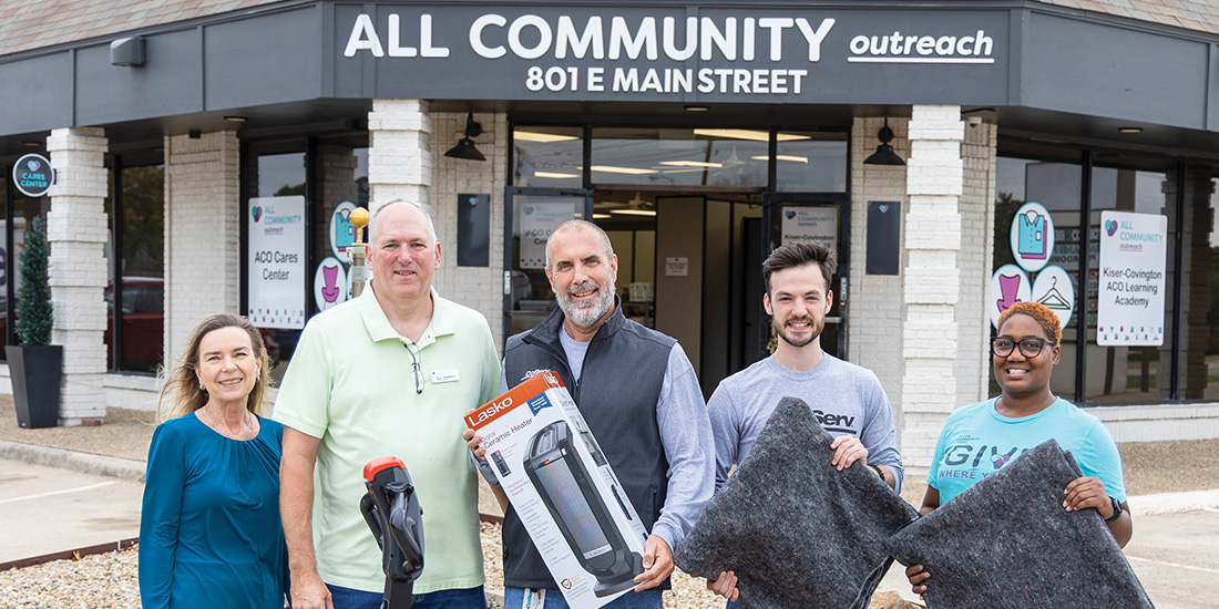 The CoServ Charitable Foundation delivered heaters and blankets to social service agencies across North Texas, including All Community Outreach.  Photos by KEN OLTMANN & BRIAN ELLEDGE