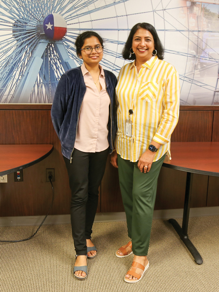 CoServ 2024 Summer Programming Intern Namrata Nag with Asita Satpathy, Integration and Development Support Manager.